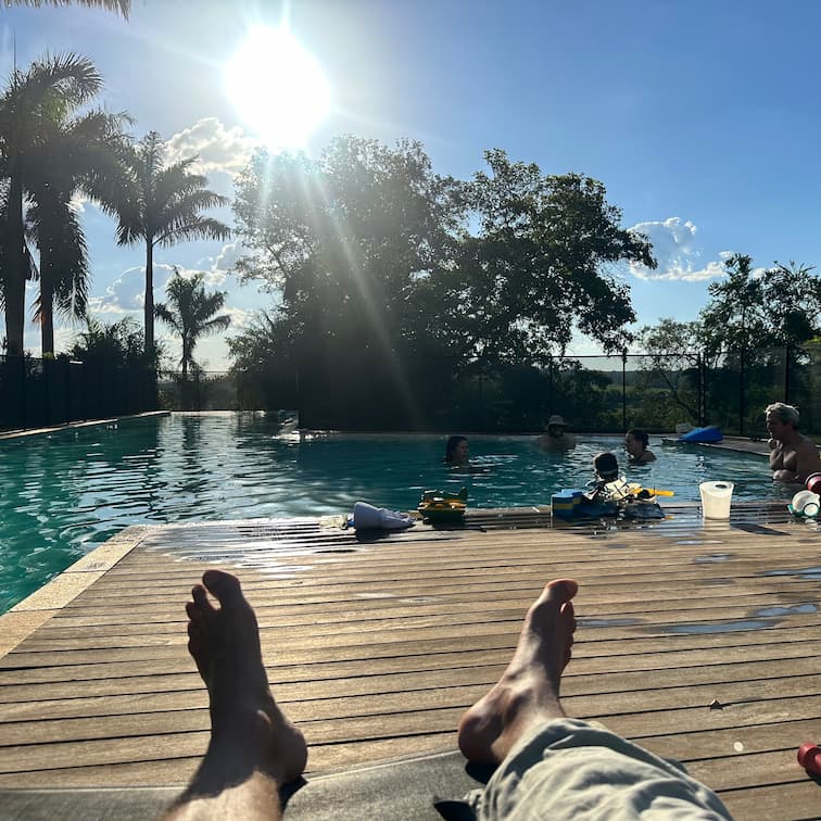 Foto do progresso no dia 12 da recuperação do joelho