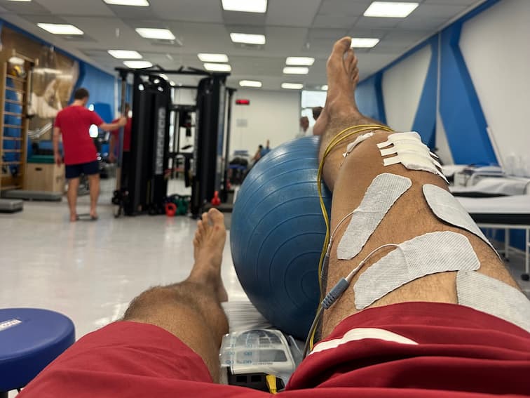 Foto do progresso no dia 17 da recuperação do joelho