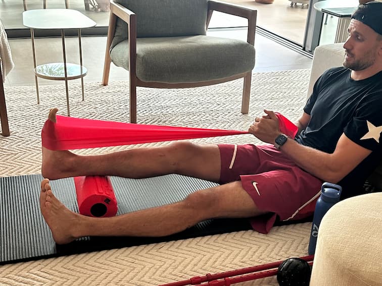 Foto do progresso no dia 27 da recuperação do joelho