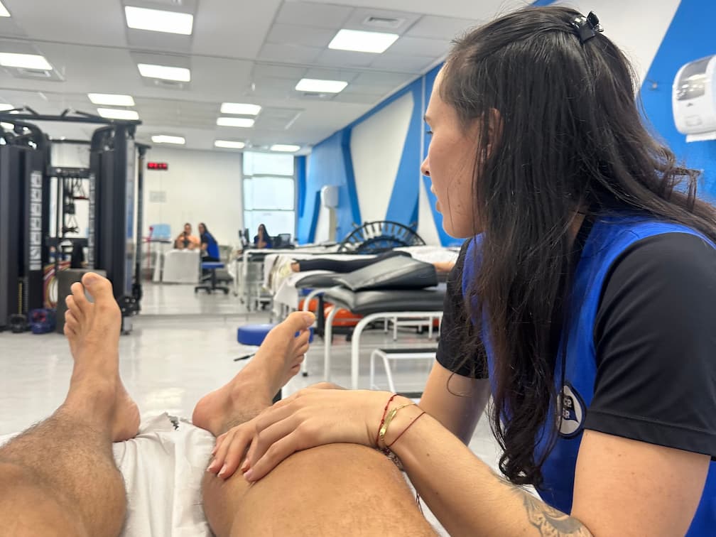 Foto do progresso no dia 29 da recuperação do joelho