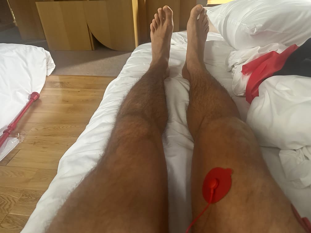 Foto do progresso no dia 52 da recuperação do joelho