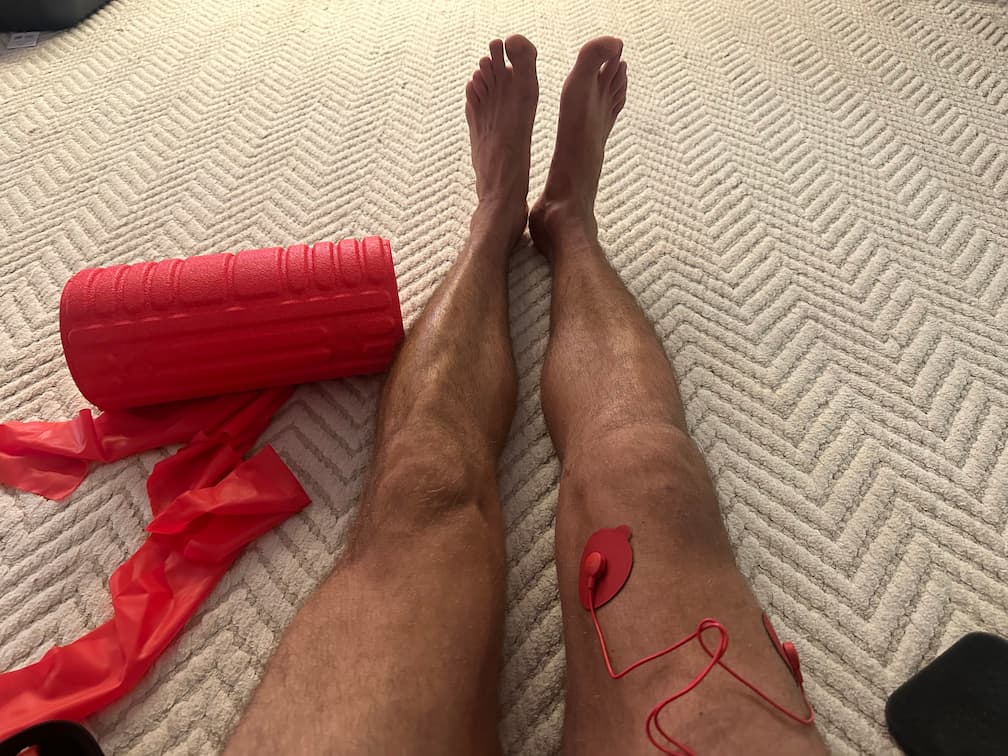 Foto do progresso no dia 60 da recuperação do joelho