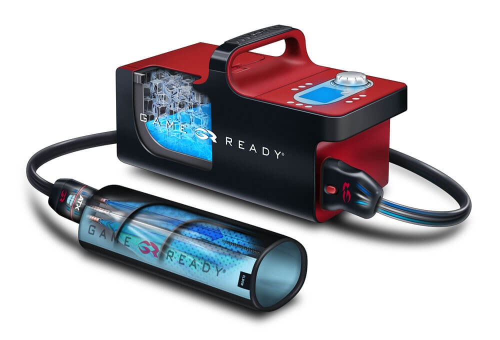 Máquina de gelo e crioterapia para reabilitação de joelho